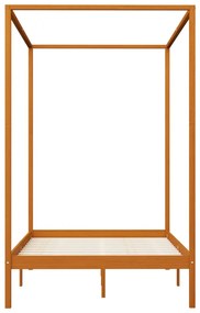 Estrutura de cama com toldo 120x200cm pinho maciço castanho mel