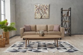 Sofá de 3 Lugares Kale – Creme – 222 cm x 83 cm x 91 cm