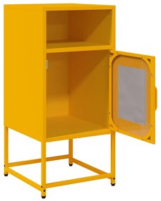 Mesa de cabeceira 36x39x78 cm aço laminado a frio mostarda
