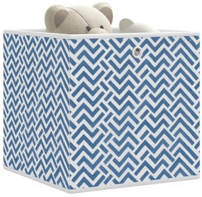 Caixas de arrumação dobráveis 4 pcs 32x32x32 cm TNT azul