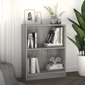vidaXL Estante 60x24x76 cm derivados de madeira cinzento sonoma