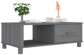 Mesa de centro 100x55x35 cm pinho maciço cinzento-escuro