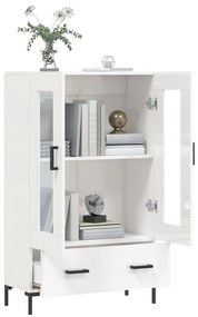 Aparador alto 69,5x31x115 cm derivados madeira branco brilhante