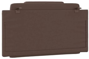Almofadão de cabeceira 100 cm couro artificial castanho