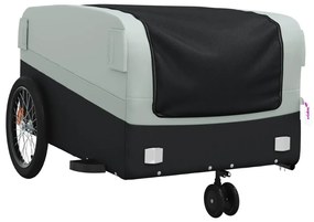 Reboque para bicicleta 45 kg ferro preto e cinza