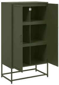 Aparador alto 68,5x38,5x123,5 cm aço verde azeitona