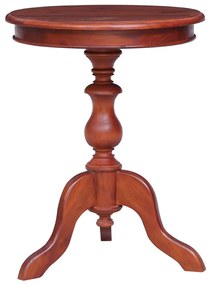 vidaXL Mesa de apoio 50x50x65 cm madeira de mogno maciça castanho