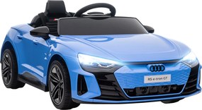 HOMCOM Carro Elétrico Infantil Azul 12V com Controle Remoto AUDI RS E-Tron GT 2 Motores Faróis LED Buzina Música USB 3-5km/h 103x58x41cm | Aosom Portugal