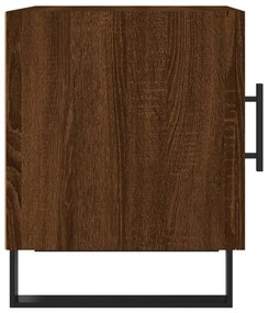 Mesa cabeceira 2pcs 40x40x50cm deriv. madeira carvalho castanho