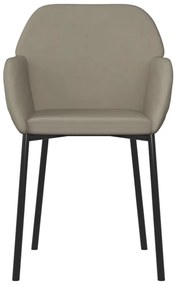 Cadeiras de jantar 2 pcs veludo cinzento-claro