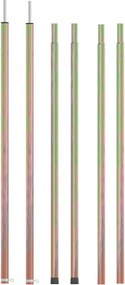 vidaXL Varas para tenda telescópica 170-255 cm 2 pcs aço galvanizado