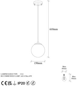 Candeeiro Chandelier Akkas – Vintage – 15 x 15 x 61 cm