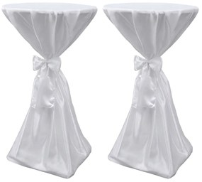 Toalha de mesa com fita, 60 cm / 2 peças, Branca