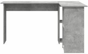 Secretário de Computador Cinza-Concreto Cinza concreto