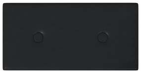Painel de parede 12 pcs 30x15 cm couro artificial 0,54 m² preto