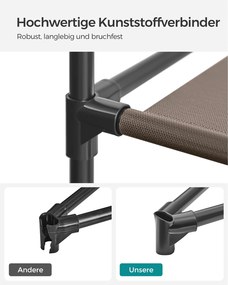Guarda Roupa em Tecido dobrável com varão para roupa 45 x 150 x 175 cm Taupe