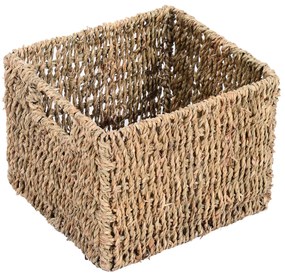 HomCom® Prateleira Cor Vime Natural e Preto Vime Metal 20x20x78cm