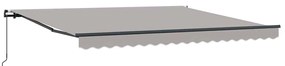 Toldo Retrátil Manual Cinzento-claro 400 × 300 cm Poliéster