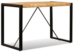 Mesa de jantar madeira de mangueira maciça áspera 120 cm