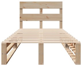 Cama sem colchão 75x190 cm madeira de pinho maciça