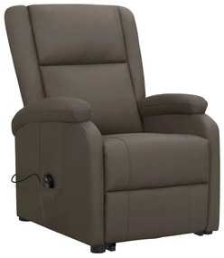 Poltrona elevatória couro artificial cinzento