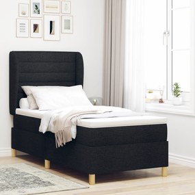 Cama Box Spring com Colchão vidaXL Preta 80x200 cm Tecido