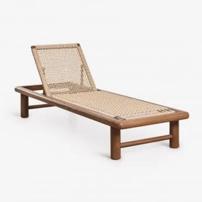Pack De 2 Espreguiçadeiras Reclináveis Em Madeira De Teca Chad Madeira De Teca Escura - Sklum