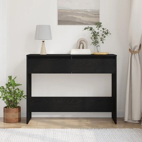Mesa Console de Carvalho Preto vidaXL - 100x35x76.5 cm - Madeira de en