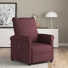 vidaXL Poltrona elétrica reclinável tecido roxo
