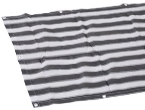 2 Peças de Revestimento de Varanda Tela de proteção de privacidade HDPE 500x90cm com cordas