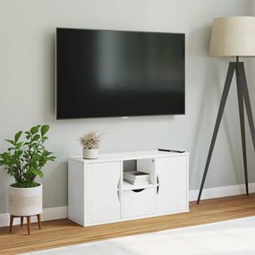 Armário para TV com gaveta ODDA Madeira maciça de pinho branco