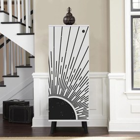 Sapateira Vegas – Branco/Preto – 50 cm x 135 cm x 38 cm
