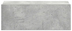 Mesa cabeceira suspensa 2pcs derivados madeira cinzento cimento