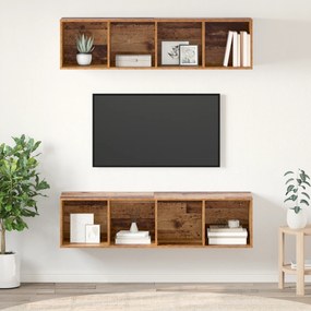vidaXL Conjunto de móvel de TV 2 pcs Madeira antiga 37 x 37 x 142.5 cm