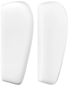 Cabeceira cama c/ abas couro artificial 103x23x78/88 cm branco