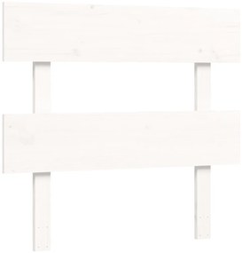 Cama sem colchão 90x200 cm madeira de pinho maciça branco
