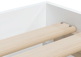 Estrutura de cama c/ gavetas 90x200 cm derivados madeira branco