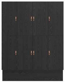 Estrutura de Cama Armazenamento Carvalho Preto 180x200 cm