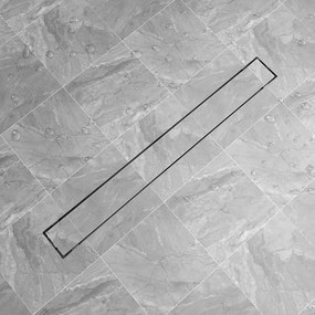 vidaXL Dreno de chuveiro linear 1030x140 mm aço inoxidável