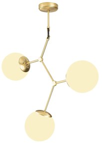 Candeeiro de Teto Damar – Amarelo e Branco – 55 x 15 cm