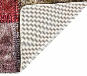 Tapete lavável antiderrapante 80x150 cm patchwork multicor