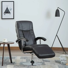 vidaXL Poltrona de TV couro artificial preto