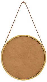 Espelho de parede com alça 40 cm dourado