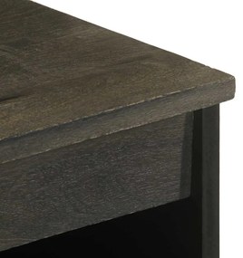 Aparador preto 60x33x75 cm madeira de mangueira maciça