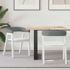 vidaXL Cadeiras de Jantar 2 pcs Branco 54 x 57 x 73 cm