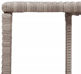 Prateleiras de arrumação 2 pcs vime PE cinzento-claro