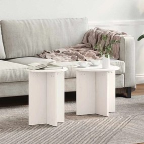vidaXL Mesa de centro 2 pcs Branco 41,5 x 41,5 x 41 cm