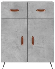 Armário alto 69,5x34x180 cm derivados de madeira cinza cimento