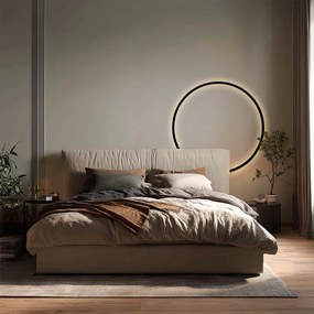 Candeeiro de parede de design preto 67cm incl. LED regulável em 3 níveis - Anello