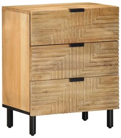vidaXL Mesa de cabeceira 50x33x60 cm madeira de mangueira maciça